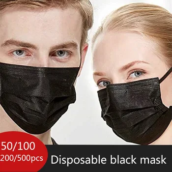 Black Safety Mascarillas Face Mask Disposable Mouth Caps Masks 3 Layer Nonwoven Elastic Earloop Protection Mouth Caps Adult
Black Safety Mascarillas Face Mask Disposable Mouth Caps Masks 3 Layer Nonwoven Elastic Earloop Protection Mouth Caps Adult