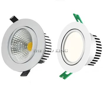 

1x Dimmable LED Recessed Downlight 5W 7W 10W 12W White/Black Body Ceiling Spot Light with 90-265V LED Driver 3000K 4000K 6000K