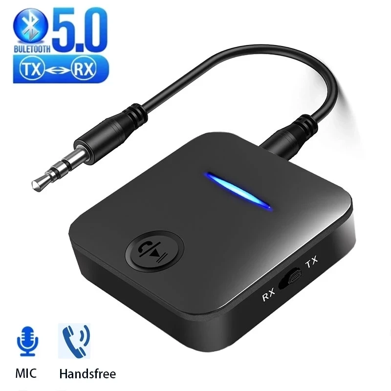 Bluetooth 5 0 аудио передатчик приемник 3 мм AUX разъем стерео музыка беспроводной