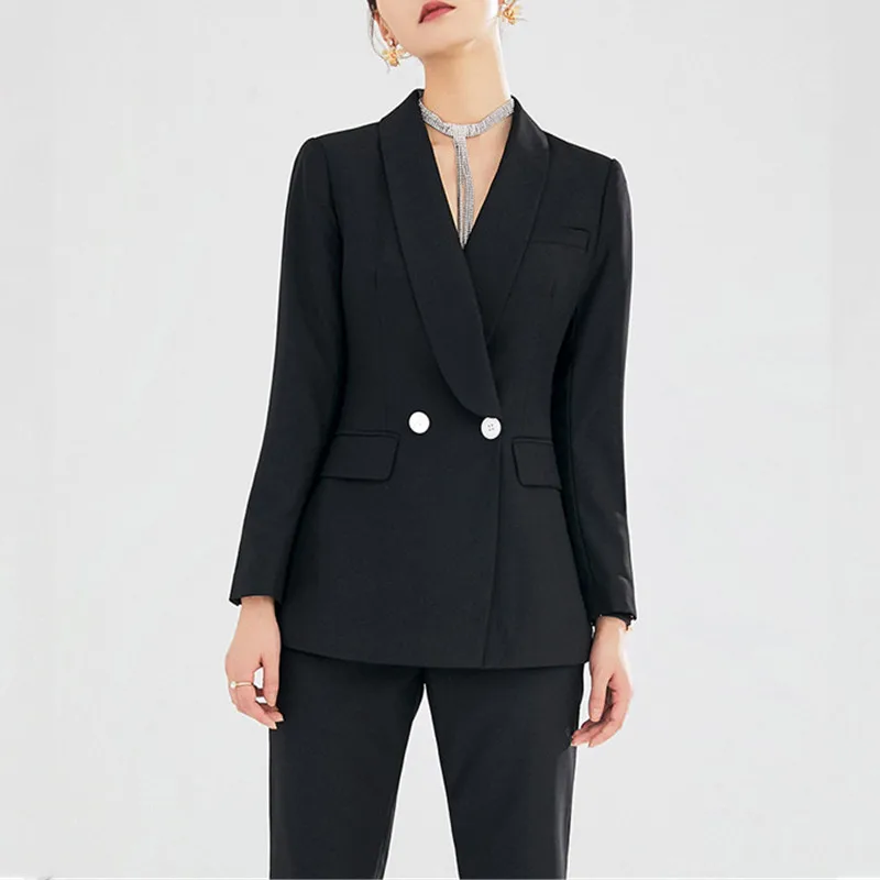New arrival Women Pants Suits Formal Double Breasted Blazer and Trousers Suit Jackets Pants Two Pieces Set For Office Ladies
New arrival Women Pants Suits Formal Double Breasted Blazer and Trousers Suit Jackets Pants Two Pieces Set For Office Ladies