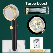 Shower Head with Filter Turbo Water Saving Flow 360 Degrees Rotating With Small Fan Rain High Pressure spray Nozzle
Shower Head with Filter Turbo Water Saving Flow 360 Degrees Rotating With Small Fan Rain High Pressure spray Nozzle