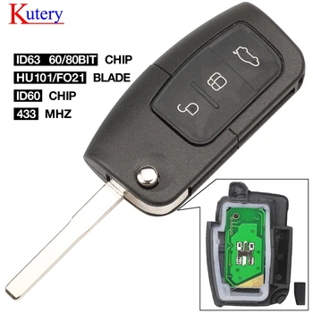 kutery 433MHz 4D63 40bit 80bit 3 Buttons Flip Folding Remote Control Key for Ford Focus Fiesta 2013 Fob Case HU101 Blade
kutery 433MHz 4D63 40bit 80bit 3 Buttons Flip Folding Remote Control Key for Ford Focus Fiesta 2013 Fob Case HU101 Blade