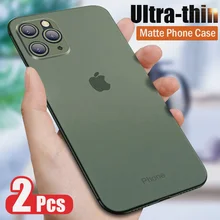 0.26mm ultra fino original pp caso para iphone 11 pro x xr xs max capa completa para iphone 6 6s 7 8 mais fosco à prova de choque caso fino(China)