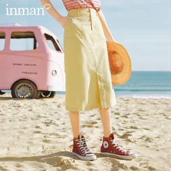 INMAN 2020 New Arrival Cotton A-line Front Slit High Waist Concise Style Skirt
INMAN 2020 New Arrival Cotton A-line Front Slit High Waist Concise Style Skirt