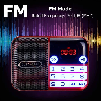 Portable FM Radio 70-108MHZ Digital Display Power off Memory USB TF Card Speaker MP3 Music Palyer
Portable FM Radio 70-108MHZ Digital Display Power off Memory USB TF Card Speaker MP3 Music Palyer