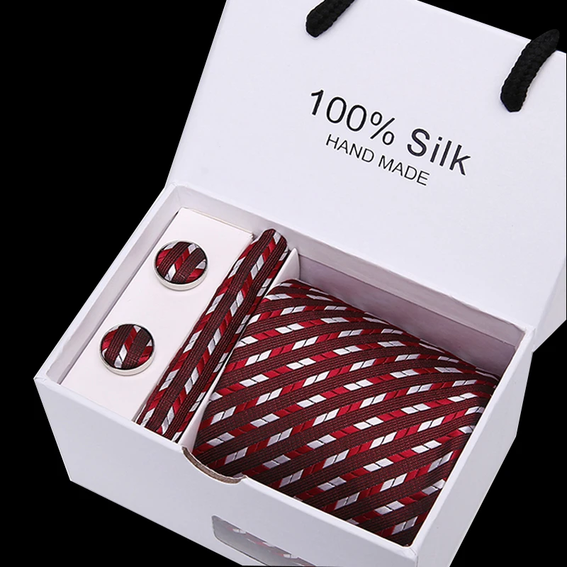 Men's Classic Stripe Red Ties 7.5 cm 100% Silk Handkerchief Cuffink Neckties Set Wedding Skinny Groom Tie Men Mens Skinny Ties
Men's Classic Stripe Red Ties 7.5 cm 100% Silk Handkerchief Cuffink Neckties Set Wedding Skinny Groom Tie Men Mens Skinny Ties
