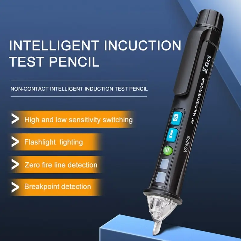 Non-Contact AC Voltage Tester Detector Pen Circuit Test Tool with LED Flashlight Sound Light Alarm
Non-Contact AC Voltage Tester Detector Pen Circuit Test Tool with LED Flashlight Sound Light Alarm