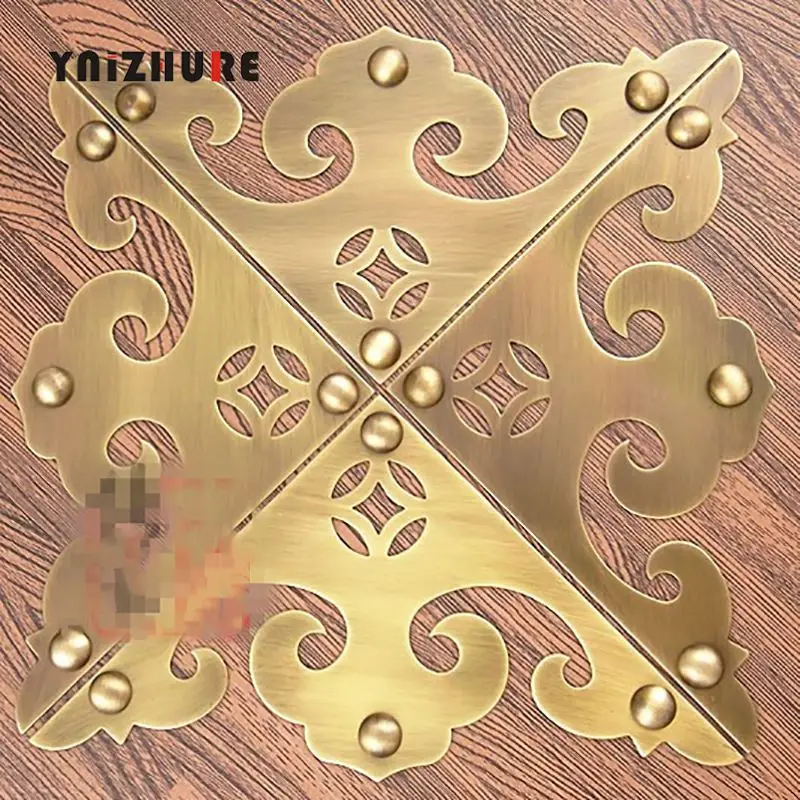 4PCS-160mm-Antique-Door-Decoration-Angle-Fower-Full-Copper-Cabinet-Angle-Brass-Decorative-Sheet-Corner-Solid (3)