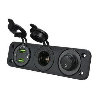 Car Marine Boat Switch Panel 5V 3.1A Dual USB Charger Cigarette Lighter 12V LED Voltmeter ON-Off Toggle Switch Panel
Car Marine Boat Switch Panel 5V 3.1A Dual USB Charger Cigarette Lighter 12V LED Voltmeter ON-Off Toggle Switch Panel