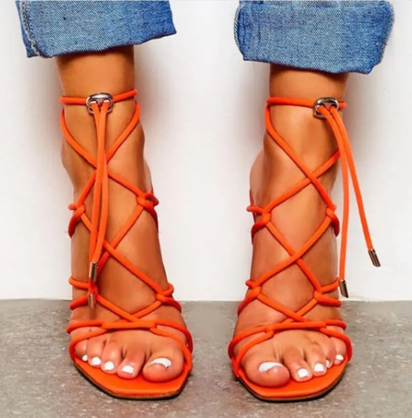 2020 New Fashion Summer Sexy Peep Toe Lace Up High Heel Sandals Plus 35-42 Black Orange Women Sandals Shoes
2020 New Fashion Summer Sexy Peep Toe Lace Up High Heel Sandals Plus 35-42 Black Orange Women Sandals Shoes