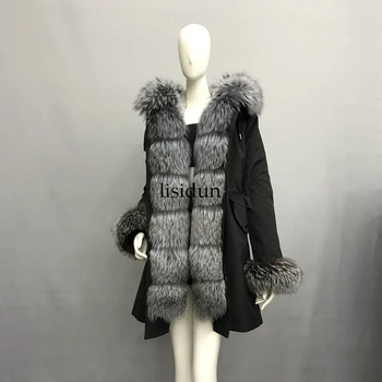 2019 fashion winter jacket women real fur coat natural real fox fur collar loose long parkas big fur outerwear Detachable
2019 fashion winter jacket women real fur coat natural real fox fur collar loose long parkas big fur outerwear Detachable