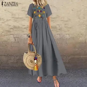 ZANZEA Fashion Summer Vintage Women Long Maxi Dress Casual Short Sleeve Loose Long Maxi Dress Vestidos Plus Size Embrodery Robe
ZANZEA Fashion Summer Vintage Women Long Maxi Dress Casual Short Sleeve Loose Long Maxi Dress Vestidos Plus Size Embrodery Robe