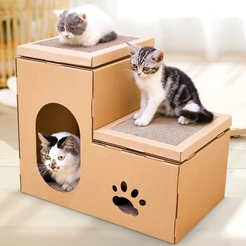 Cardboard Double-layer Villa Nest Paper Box Carton House Cat Scratching Board Cat House Type Grinding Claw Corrugated Cat Nest
Cardboard Double-layer Villa Nest Paper Box Carton House Cat Scratching Board Cat House Type Grinding Claw Corrugated Cat Nest