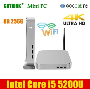 GOTHINK mini pc with WiFi Intel Core i5 5200U 8G 256G Dual-core four-thread 2.2Ghz support WIN7 / 8/10 LINUX pocket pc
GOTHINK mini pc with WiFi Intel Core i5 5200U 8G 256G Dual-core four-thread 2.2Ghz support WIN7 / 8/10 LINUX pocket pc