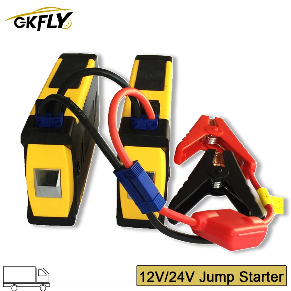 

GKFLY 24V 12V Starting Device 600A Portable Car Jump Starter Power Bank Charger For Battery Booster Buster LED Emergency