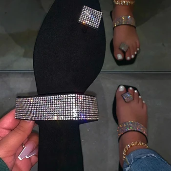 Fashion Sexy Comfortable Flip-Foot Roman Rhinestone Outdoor Plus Size Women Slippers New summer flat bottom women's slippers
Fashion Sexy Comfortable Flip-Foot Roman Rhinestone Outdoor Plus Size Women Slippers New summer flat bottom women's slippers