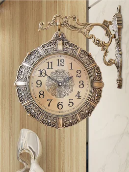 Luxury Vintage Silent Wall Clock Needle Double Sided Rustic Wall Clock Nordicmetal Large Living Room Montre Mural Wall Watch
Luxury Vintage Silent Wall Clock Needle Double Sided Rustic Wall Clock Nordicmetal Large Living Room Montre Mural Wall Watch