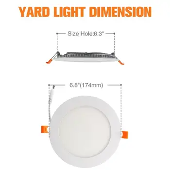Led Downlight Dimmable 6 Inch 12W (=100W) 950LM 5000K Daylight White ETL Listed Recessed Trim Ceiling Light 4 Pack-50K JK499
Led Downlight Dimmable 6 Inch 12W (=100W) 950LM 5000K Daylight White ETL Listed Recessed Trim Ceiling Light 4 Pack-50K JK499