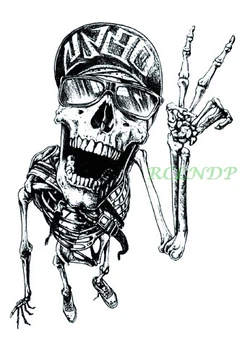 Waterproof Temporary Tattoo Sticker Halloween make up horror skull with glasses tatto stickers flash tatoo fake tattoos for men 
Waterproof Temporary Tattoo Sticker Halloween make up horror skull with glasses tatto stickers flash tatoo fake tattoos for men