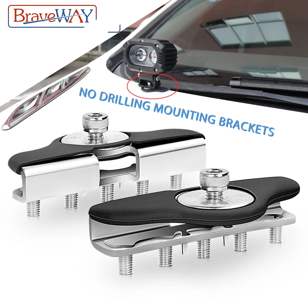 BraveWay 2PCS Stainless Steel Non-destructive Car Bonnet Bracket Universal Pillar Hood Clamp Holder Truck Non Drilling
BraveWay 2PCS Stainless Steel Non-destructive Car Bonnet Bracket Universal Pillar Hood Clamp Holder Truck Non Drilling
