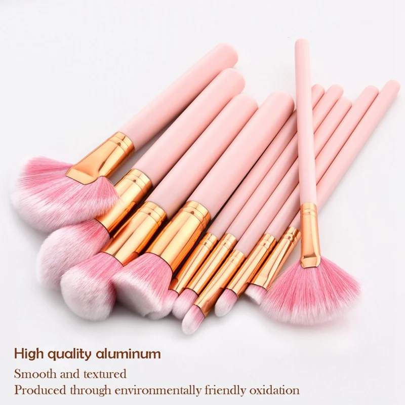 10 Pcs Pink Makeup brushes set Cosmetic Foundation Powder Eyeshadow Make up Brush Cosmetic Makeup Tool
10 Pcs Pink Makeup brushes set Cosmetic Foundation Powder Eyeshadow Make up Brush Cosmetic Makeup Tool