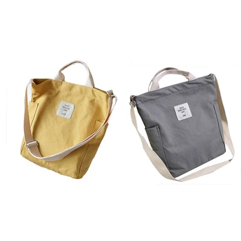 2x Women Fashion Casual Canvas Multifunctional Messenger Bag Ladies Shoulder Bags Bookbag Large Shopping Bag Tote Yellow & Gray
2x Women Fashion Casual Canvas Multifunctional Messenger Bag Ladies Shoulder Bags Bookbag Large Shopping Bag Tote Yellow & Gray