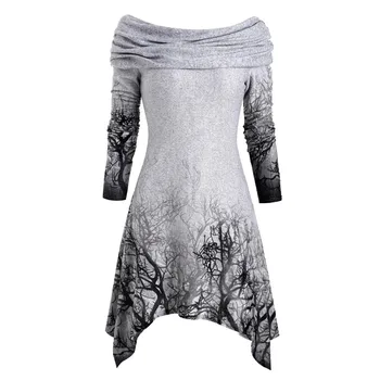 Blouse Women Shirt Women Tops Halloween Tree Print Convertible Collar Asymmetrical Knitwear Cloak Tops блузка женская Z4
Blouse Women Shirt Women Tops Halloween Tree Print Convertible Collar Asymmetrical Knitwear Cloak Tops блузка женская Z4