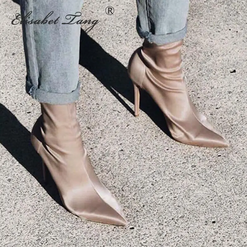 Elisabet Tang 2019 Boots Women Stretch Fabric Pointed toe Ankle boots High heels Basic Slip On High Boots Sexy Pumps Women Shoes
Elisabet Tang 2019 Boots Women Stretch Fabric Pointed toe Ankle boots High heels Basic Slip On High Boots Sexy Pumps Women Shoes