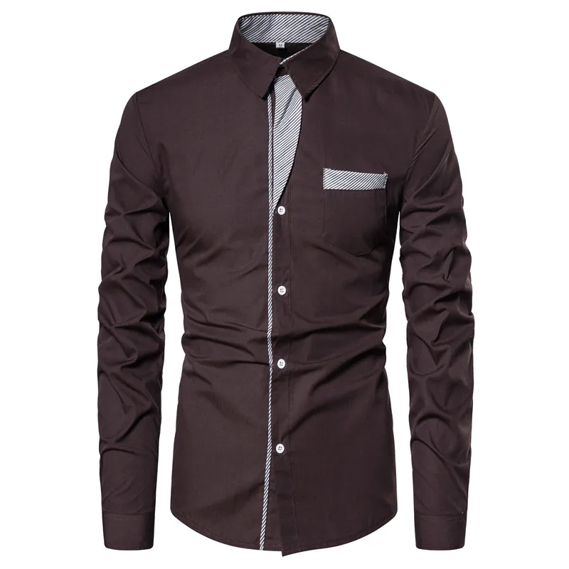 2020 Spring Mens Shirts Casual Slim Fit Mens Dress Shirts Long Sleeve Business Social Shirt Men Patchwork Shirt Camisas Hombre
2020 Spring Mens Shirts Casual Slim Fit Mens Dress Shirts Long Sleeve Business Social Shirt Men Patchwork Shirt Camisas Hombre