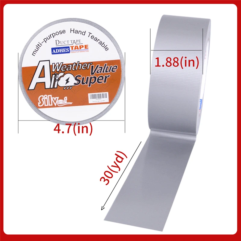 Generic ADHES Heavy Duty Silver Duct Tape For Emergency Repairs And