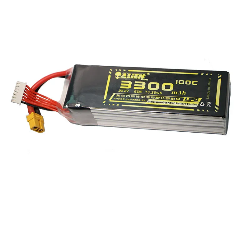 

2S 3S 4S 6S 3300MAH Lipo Battery 100C 130C 7.4V 11.1V 14.8V 22.2V XT60 Plug Connector for FPV Racing Drone Helicopter Parts