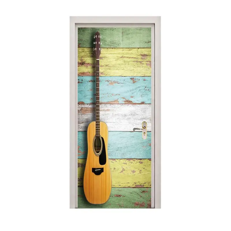 1pc Door Sticker Guitar Pattern Creative PVC Removable Door Mural Home Decoration Smooth Surface
1pc Door Sticker Guitar Pattern Creative PVC Removable Door Mural Home Decoration Smooth Surface