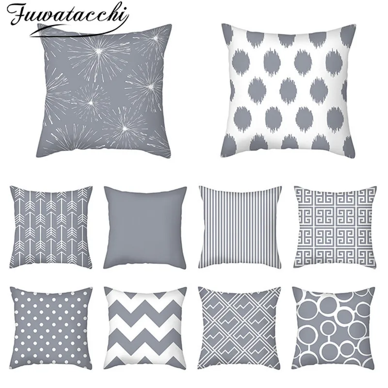 Fuwatacchi Decorative Cushion Cover Geometric Polyester Throw Pillowcase for Home Sofa Couch Bed Gray Color Pillow Cover Single
Fuwatacchi Decorative Cushion Cover Geometric Polyester Throw Pillowcase for Home Sofa Couch Bed Gray Color Pillow Cover Single