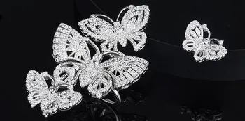 925 Sterling silver gorgeous crystal Butterfly Earring New fashion Asymmetric Earring Dazzling Multiple insects silver jewelry 
925 Sterling silver gorgeous crystal Butterfly Earring New fashion Asymmetric Earring Dazzling Multiple insects silver jewelry