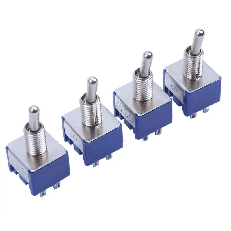 AC 6A 125V 2 Position 6Pins DPDT ON-OFF Mini Toggle Switch 4 Pcs | Обустройство дома