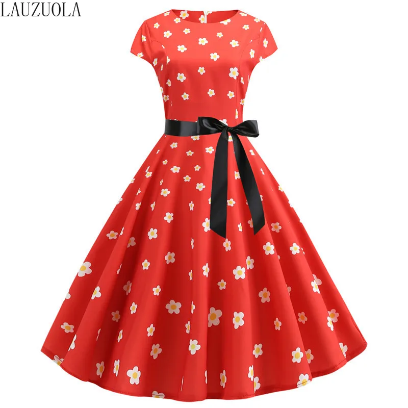 LAUZUOLA Womens Summer Dresses 2019 Short Sleeve Floral Print Retro Vintage 50s 60s Robe Rockabilly Swing Pin up Party Dress Red
LAUZUOLA Womens Summer Dresses 2019 Short Sleeve Floral Print Retro Vintage 50s 60s Robe Rockabilly Swing Pin up Party Dress Red