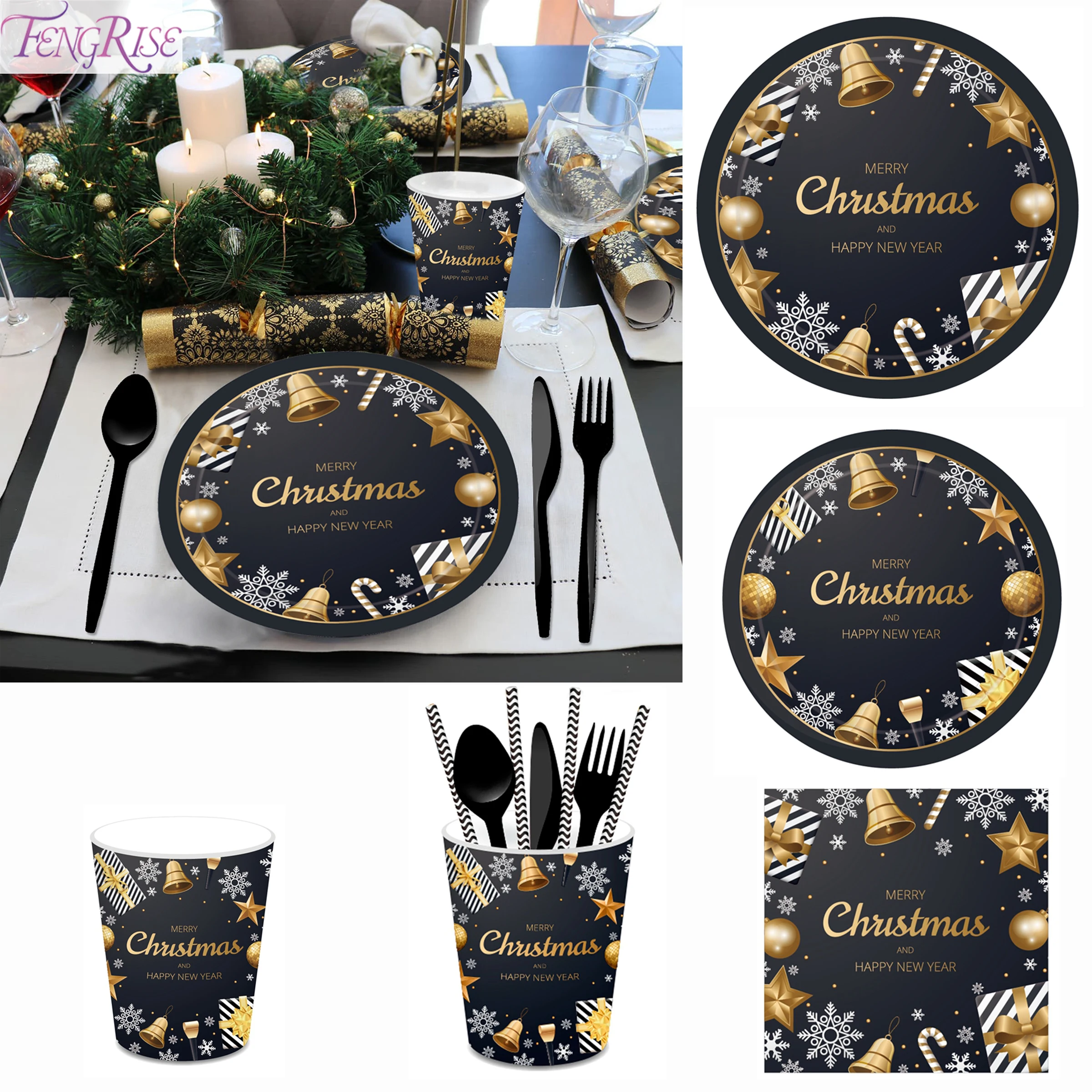 FENGRISE Disposable Party Tableware Christmas Decoration For Home 2019 Navidad Xmas Gift 2020 Happy New Year Decor Party Supply
FENGRISE Disposable Party Tableware Christmas Decoration For Home 2019 Navidad Xmas Gift 2020 Happy New Year Decor Party Supply