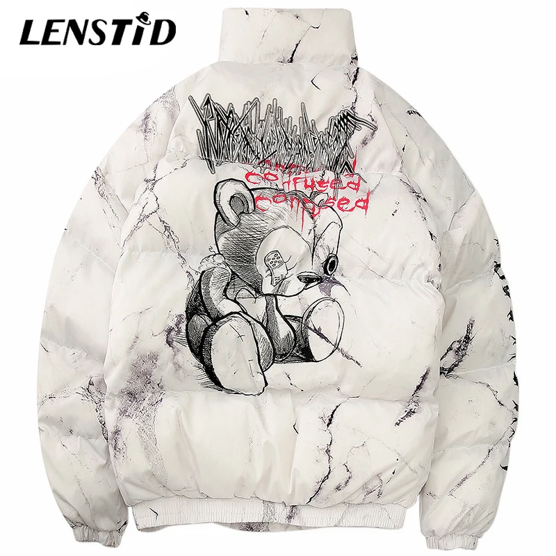 LENSTID Men Hip Hop Streetwear Hurt Bear Print Warm Padded Jacket Windbreaker Winter 2019 Outerwear Parka Harajuku Hipster Coats
LENSTID Men Hip Hop Streetwear Hurt Bear Print Warm Padded Jacket Windbreaker Winter 2019 Outerwear Parka Harajuku Hipster Coats