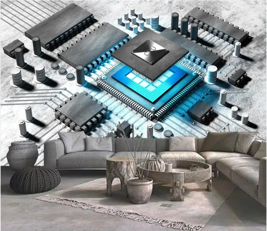 Пользовательские фото 3d обои технология искусственного интеллекта CPU