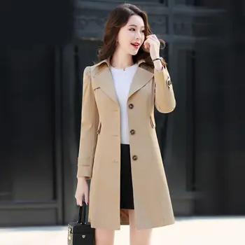 Spring Autumn Trench Coat Slim Single Breasted Trench Coat Woman Trench Coat Long Women Windbreakers Plus Size Overcoat
Spring Autumn Trench Coat Slim Single Breasted Trench Coat Woman Trench Coat Long Women Windbreakers Plus Size Overcoat
