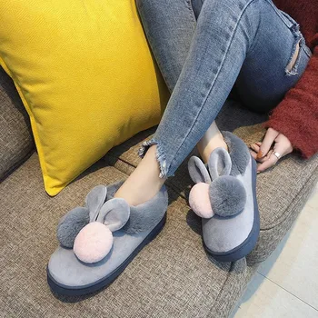 Winter Plush Slippers Women Platform Slippers Cotton Home Shoes Lovely Cartoon Rabbit Ears Furry Slippers Soft Sole House Shoes
Winter Plush Slippers Women Platform Slippers Cotton Home Shoes Lovely Cartoon Rabbit Ears Furry Slippers Soft Sole House Shoes
