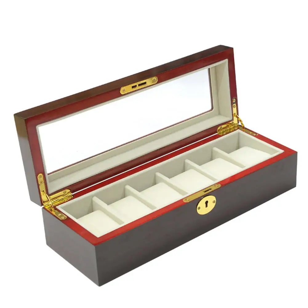 Classic Watch Display Case Retro Jewelry Wooden Baking Paint Storage Box Container 6 Slot Display Box With Key Storage Supplies
Classic Watch Display Case Retro Jewelry Wooden Baking Paint Storage Box Container 6 Slot Display Box With Key Storage Supplies