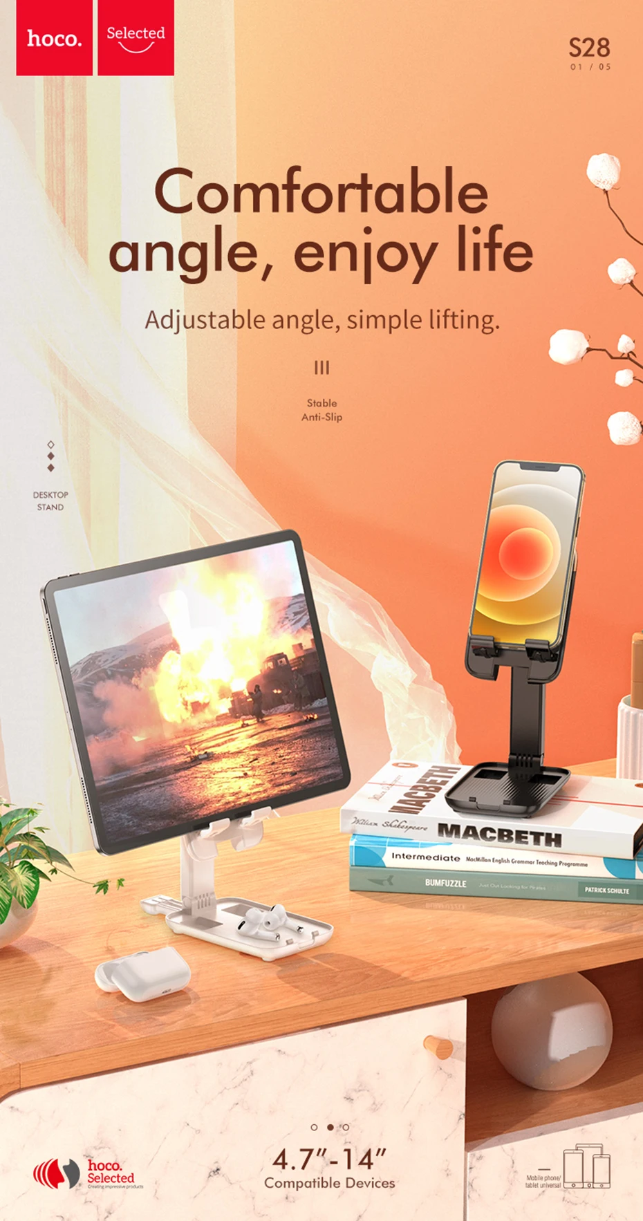 Hoco Portable Mobile Phone Desktop Extend Holder Hoco Portable Mobile Phone Desktop Extend Holder