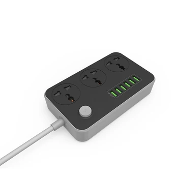 High quality Heavy Duty Extension Cord 6 usb Charger Adapter 3 outlets 5V 3.4A extension switch power socket EU/UK/US plug 17w
High quality Heavy Duty Extension Cord 6 usb Charger Adapter 3 outlets 5V 3.4A extension switch power socket EU/UK/US plug 17w