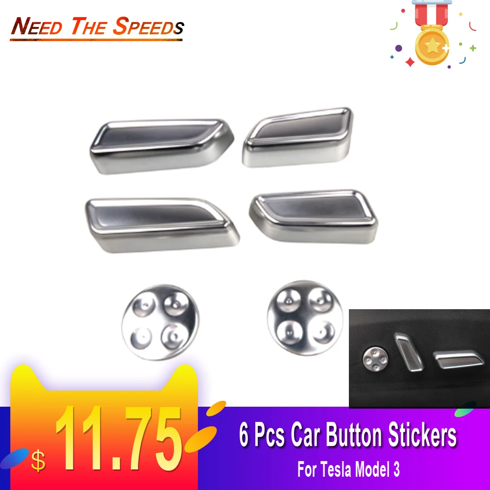 6Pcs Car Seat Adjustment Button Switch Interior Decoration Trim Car Knob Button Sticker Replacement for Tesla Model 3
6Pcs Car Seat Adjustment Button Switch Interior Decoration Trim Car Knob Button Sticker Replacement for Tesla Model 3