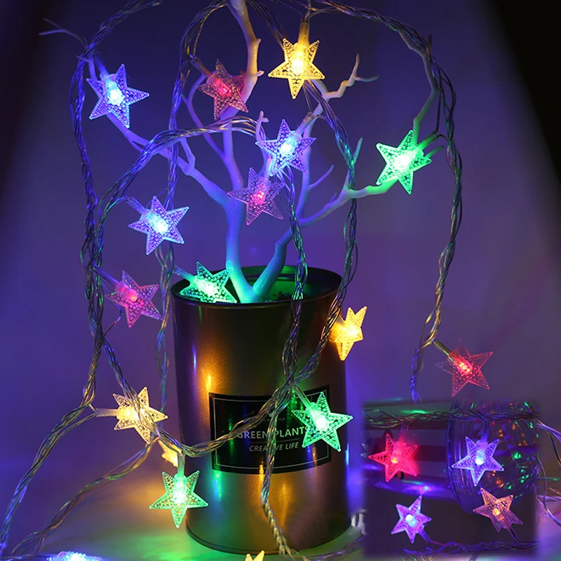 Fairy Lights 10M/20M/30M Snowflake Star Ball Christmas String Lights Garlands Outdoor For Room Wedding Party New Year Decoration Fairy Lights 10M/20M/30M Snowflake Star Ball Christmas String Lights Garlands Outdoor For Room Wedding Party New Year Decoration