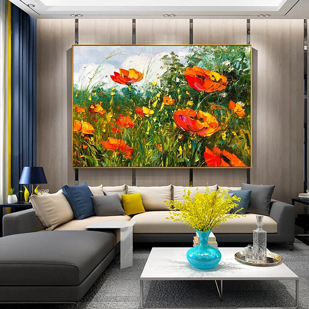 HandPainted Thick Palette Flower Painting Grassland Oil Painting Handmade Texture Wall Art On Canvas Art House Wall Decoration
HandPainted Thick Palette Flower Painting Grassland Oil Painting Handmade Texture Wall Art On Canvas Art House Wall Decoration