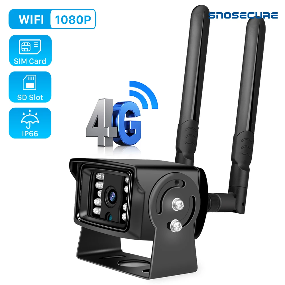 SNOSECURE 1080P 4G SIM Card Wifi IP Camera Waterproof 2MP ONVIF Metal Case Mini CCTV Security Cameras 128G SD Card Slot
SNOSECURE 1080P 4G SIM Card Wifi IP Camera Waterproof 2MP ONVIF Metal Case Mini CCTV Security Cameras 128G SD Card Slot