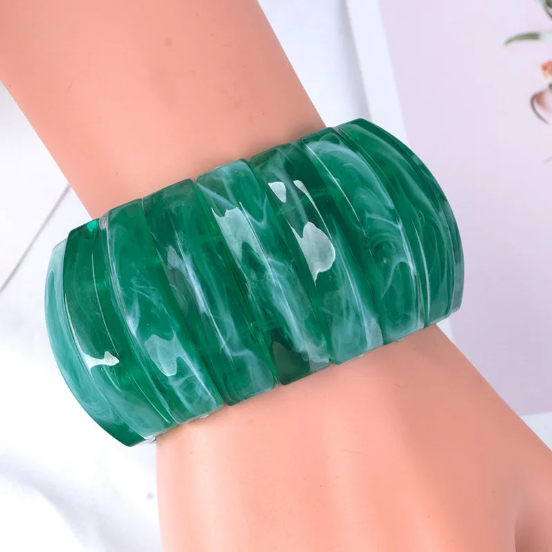 European and American New Fashion Trend Resin Bracelets Summer Geometric Hyperbole Jelly Candy Color Handmade Women Jewelry 
European and American New Fashion Trend Resin Bracelets Summer Geometric Hyperbole Jelly Candy Color Handmade Women Jewelry