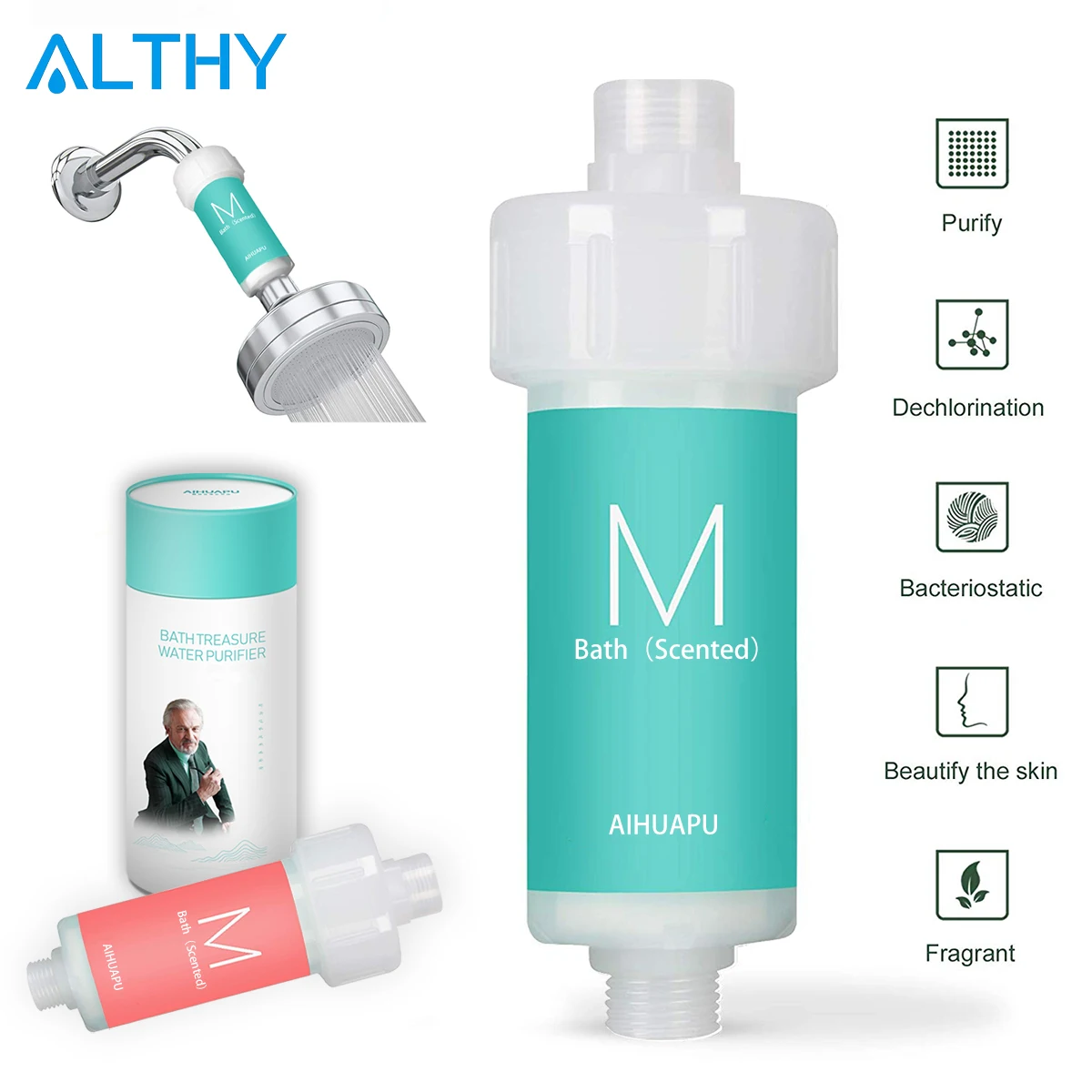 Bathroom Shower Filter Herb Scent SPA Water Purifier - Chlorine Removal Water Softener - Reduces Dry Itchy Skin,Dandruff,Eczema
Bathroom Shower Filter Herb Scent SPA Water Purifier - Chlorine Removal Water Softener - Reduces Dry Itchy Skin,Dandruff,Eczema